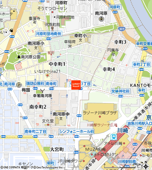 まいばすけっと川崎中幸町3丁目店付近の地図